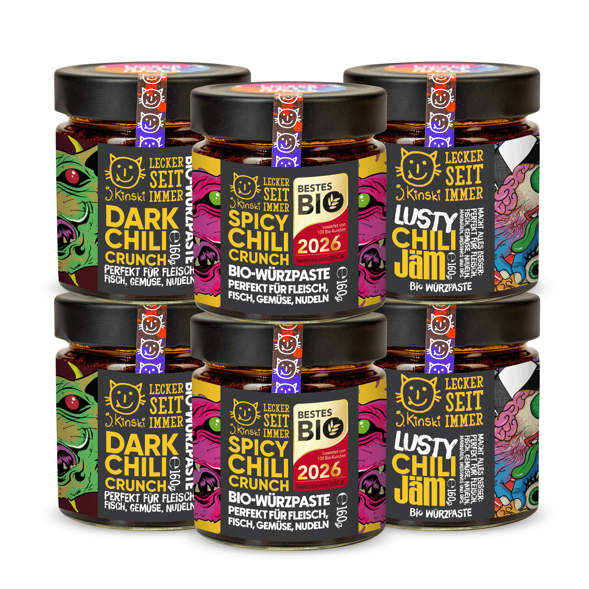 J.Kinski Bio Chili Trio Vegan 6er Pack